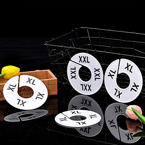 Integrity.1 Divisor de Ropa Redondo,24 Divisores de Perchas Redondas,Separadores de Talla de Estante de Ropa,para la Distribución Principal del Tamaño de la Ropa, Tienda de Ropa