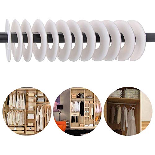 Integrity.1 Divisor de Ropa Redondo,24 Divisores de Perchas Redondas,Separadores de Talla de Estante de Ropa,para la Distribución Principal del Tamaño de la Ropa, Tienda de Ropa