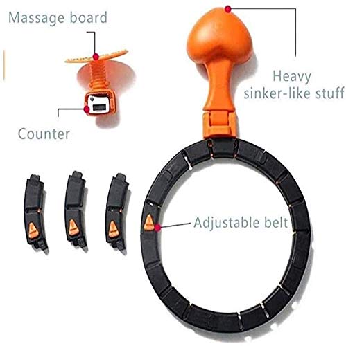 Inteligente del aro de Hula Desmontable, Auto-Spinning aro, Ajustable Inteligente de conteo Que Adelgaza Ejercicio Loop, Hula Hoop Desmontable Pérdida de Peso Fijo Equipo de la Aptitud (Color : A)