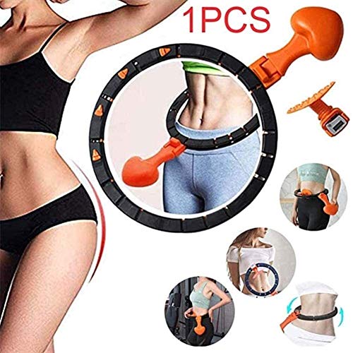 Inteligente del aro de Hula Desmontable, Auto-Spinning aro, Ajustable Inteligente de conteo Que Adelgaza Ejercicio Loop, Hula Hoop Desmontable Pérdida de Peso Fijo Equipo de la Aptitud (Color : A)