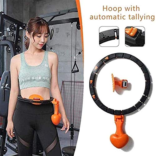 Inteligente del aro de Hula Desmontable, Auto-Spinning aro, Ajustable Inteligente de conteo Que Adelgaza Ejercicio Loop, Hula Hoop Desmontable Pérdida de Peso Fijo Equipo de la Aptitud (Color : A)