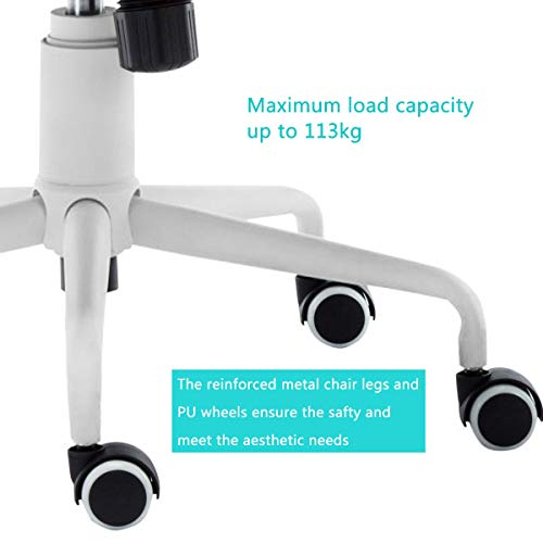 IntimaTe WM Heart Silla Oficina, Silla Escritorio Silla Giratoria de Tela para Computadora Hogar y Oficina Diseño Moderno de Reposabrazos con Base Cromada (Gris)