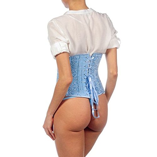 Intimax corsets lencería y moda Underbust Tera Corsé, Azul, XL para Mujer