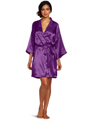 Intimo hembra Poly Charmeuse Robe, violeta, grande