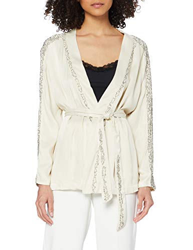 Intropia P480BLA06165001 Chaqueta de Traje, Marfil (Marfil 001), 40 (Tamaño del Fabricante:40) para Mujer