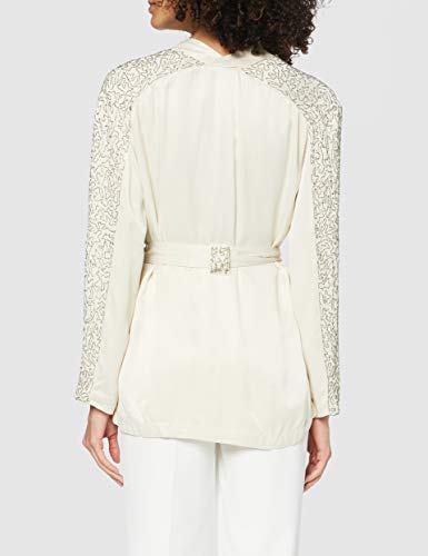 Intropia P480BLA06165001 Chaqueta de Traje, Marfil (Marfil 001), 40 (Tamaño del Fabricante:40) para Mujer