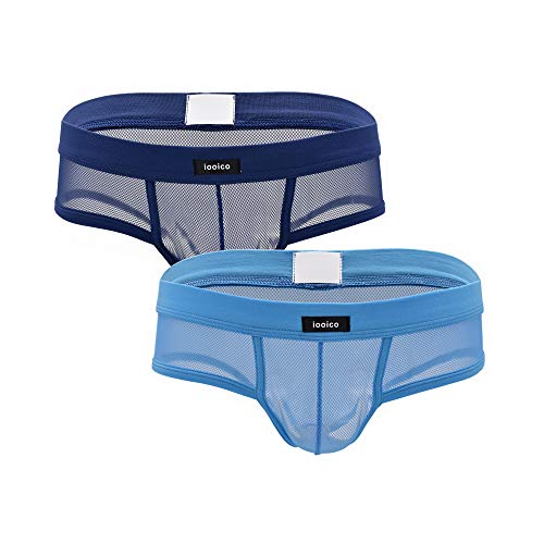iooico Bóxer para Hombre, Malla Suave Ropa Interior Transparente 2NBL XL