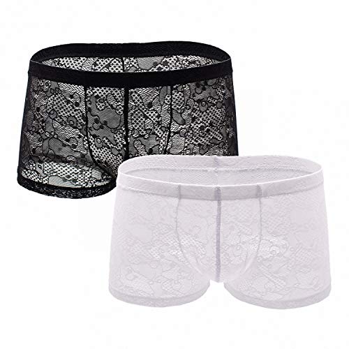 iooico Bóxer para Hombre, Malla Suave Ropa Interior Transparente Air 3.0 2BW S (12XL)