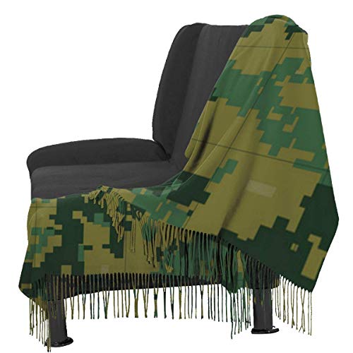 Irener Bufanda de mantón, Military Camouflage Tileable Women'S Shawl Wrap Winter Warm Scarf Cape Large Scarf Oversized Scarves