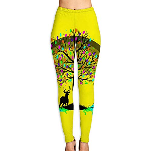 Irener Leggings de Entrenamiento Deportivo con pantalón de Yoga Rainbow Elk High Waist Tummy Control Womens Yoga Workout Pantsn