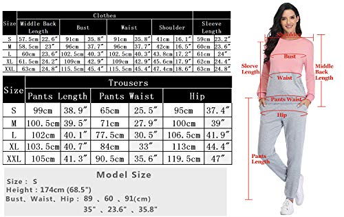 Irevial Chandal Conjunto para Mujer Invierno, Conjunto Chandal Mujer Completo Sudadera y Pantalón Deporte Ropa en Casa Pijama Mujer Manga Larga Dos Piezas