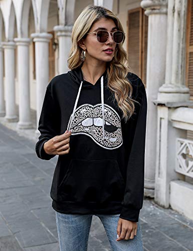 Irevial Sudadera con Capucha Mujer Manga Larga, Sudadera Mujer Deporte con Estampados Patrón de Arco Iris, Hoodie Sudadera con Bolsillo Casual