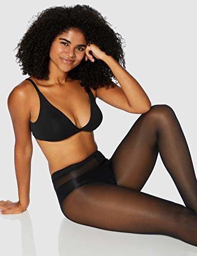 Iris & Lilly by Wolford Medias Mujer, Pack de 2, Negro (Black), S, Label: S