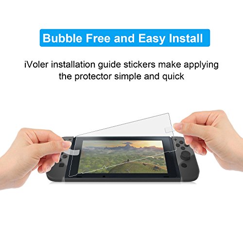 ivoler [2 Unidades] Protector de Pantalla para Nintendo Switch, Cristal Vidrio Templado Premium