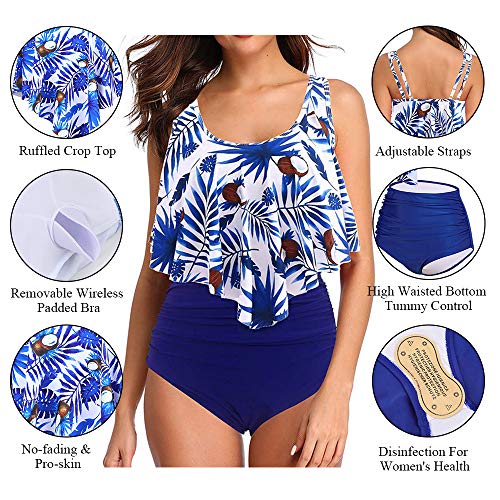 IVYSHION Bikini Mujer Sexy con Volantes 2019 Verano Push Up Traje de baño Cintura Alta Sexy Bañador Conjunto De Bikini Ropa de Playa
