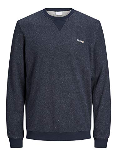 JACK & JONES 12165792 - Sudadera con Cuello Redondo, Color Azul Marino Azul Marino M