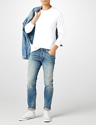 Jack & Jones Basic O-Neck tee L/S Noos Camiseta, Blanco (Opt White), XXL para Hombre