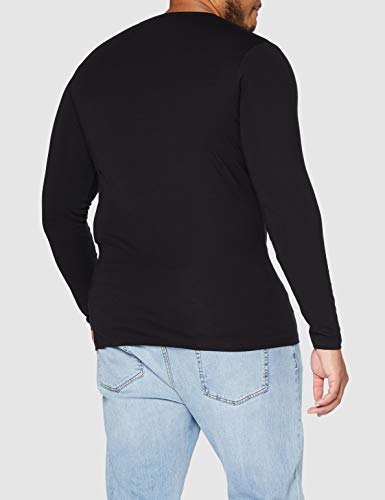 Jack & Jones Basic O-Neck tee L/S Noos Camiseta, Negro (Black), XXL para Hombre