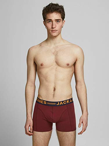 JACK & JONES JACLICHFIELD TRUNKS 3 PACK, Bóxer Hombre, Multicolor (Burgundy), XX-Large