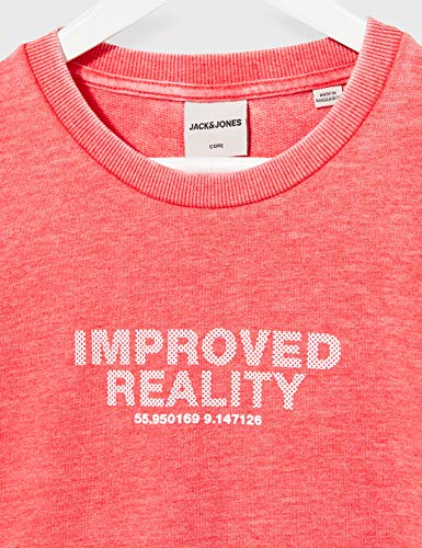 Jack & Jones JCOECLIPSE Sweat Crew Neck Sudadera, Coral, M para Hombre