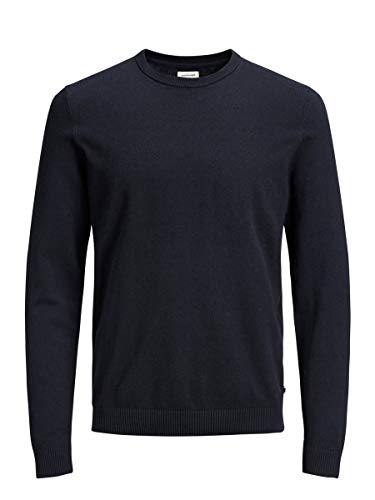 Jack & Jones Jjebasic Knit Crew Neck Noos suéter, Azul (Navy Blazer), Medium para Hombre