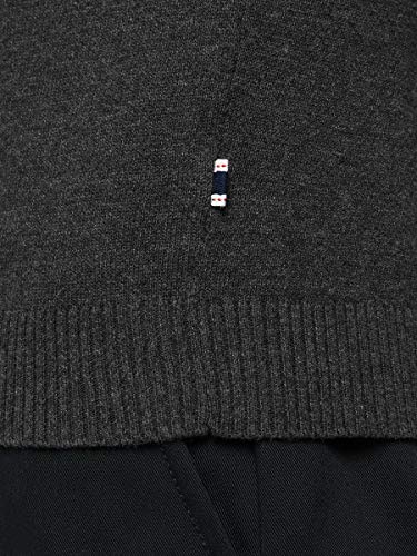 Jack & Jones Jjebasic Knit Crew Neck Noos suéter, Gris (Dark Grey Melange Dark Grey Melange), X-Small para Hombre