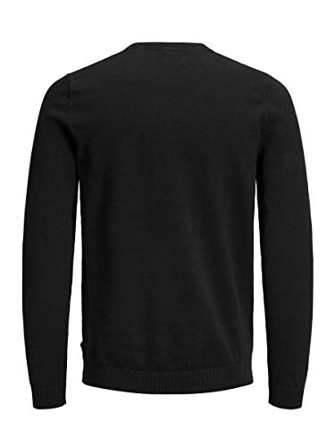 Jack & Jones Jjebasic Knit Crew Neck Noos suéter, Negro (Navy Blazer), Large para Hombre
