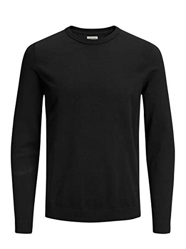 Jack & Jones Jjebasic Knit Crew Neck Noos suéter, Negro (Navy Blazer), Medium para Hombre