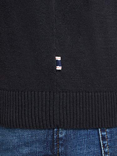 Jack & Jones Jjebasic Knit V-Neck Noos suéter, Negro (Black Black), Large para Hombre