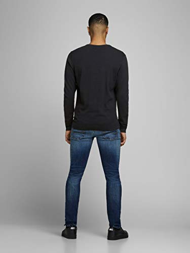 Jack & Jones Jjebasic Knit V-Neck Noos suéter, Negro (Black Black), X-Large para Hombre