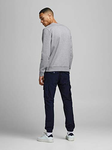 Jack & Jones JJEBASIC Sweat Crew Neck Noos Sudadera, Gris Claro, L para Hombre