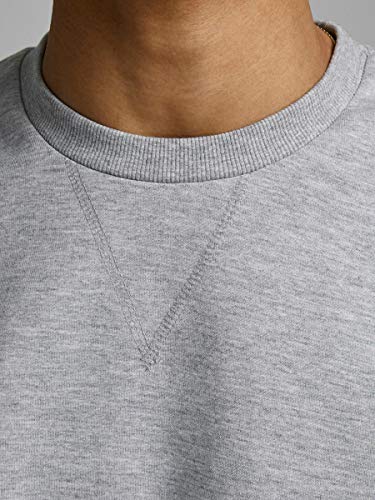 Jack & Jones JJEBASIC Sweat Crew Neck Noos Sudadera, Gris Claro, L para Hombre