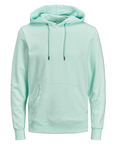 Jack & Jones JJEBASIC Sweat Hood Noos Sudadera con Capucha, Aqua Blanqueada, L para Hombre