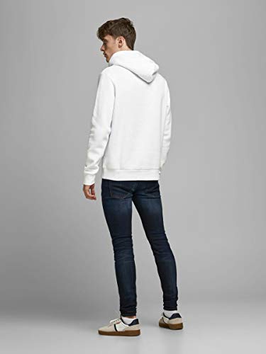 Jack & Jones JJECORP Logo Sweat Hood Noos Sudadera con Capucha, White/Detail: Play/Reg, L Regular para Hombre
