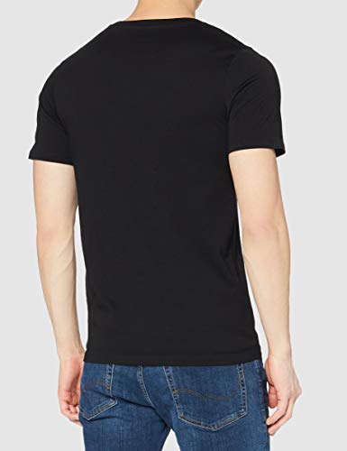 Jack & Jones Jjecorp Logo tee SS Crew Neck Noos Camiseta, Negro (Black Detail: Slim Fit), Small para Hombre