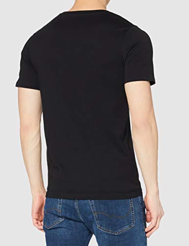 Jack & Jones Jjecorp Logo tee SS Crew Neck Noos Camiseta, Negro (Black Detail: Slim Fit), X-Small para Hombre