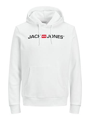 Jack & Jones JJECORP Old Logo Sweat Hood Noos Sudadera con Capucha, Blanco, M para Hombre