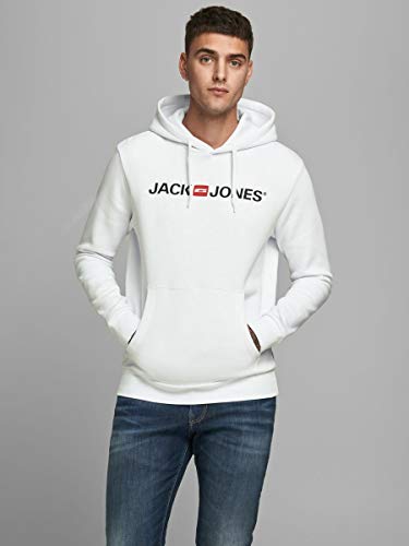 Jack & Jones JJECORP Old Logo Sweat Hood Noos Sudadera con Capucha, Blanco, S para Hombre
