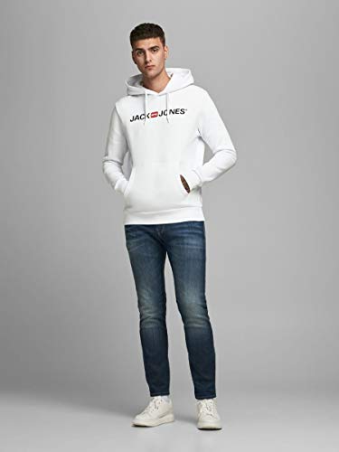 Jack & Jones JJECORP Old Logo Sweat Hood Noos Sudadera con Capucha, Blanco, S para Hombre