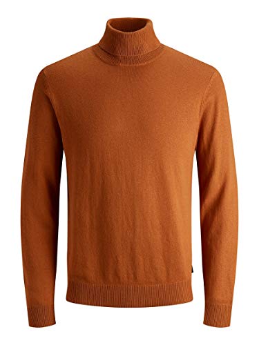 Jack & Jones Jjeemil Knit Roll Neck Noos Camiseta Cuello Alto, Marrón (Umber Umber), X-Large para Hombre
