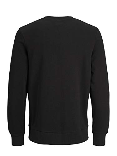 JACK & JONES Jjeholmen Sweat Crew Neck Noos, Suéter para Hombre, Negro (Black), Medium