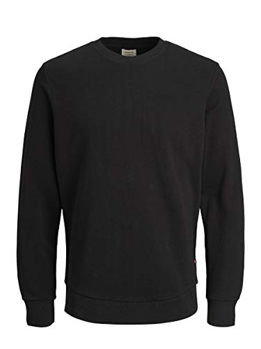 JACK & JONES Jjeholmen Sweat Crew Neck Noos, Suéter para Hombre, Negro (Black), Medium