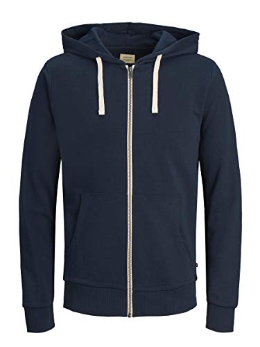 Jack & Jones Jjeholmen Sweat Zip Hood Noos Sudadera, Azul (Navy Blazer), X-Large para Hombre
