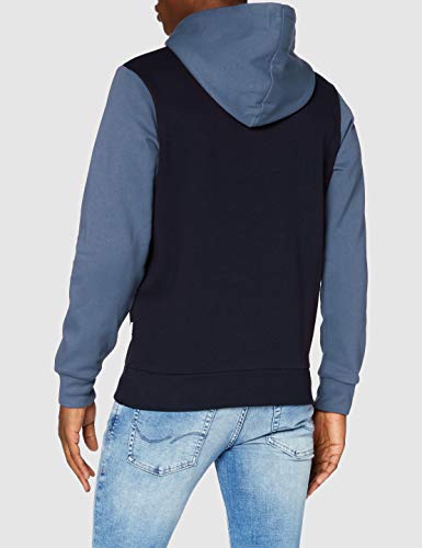 JACK & JONES JJELOGO Blocking Sweat Hood STS Sudadera con capucha, Azul (China Blue), XL para Hombre
