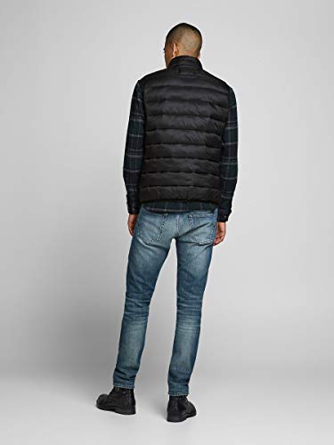 Jack & Jones JJEMAGIC Bodywarmer Collar STS Chaqueta, negro, L para Hombre