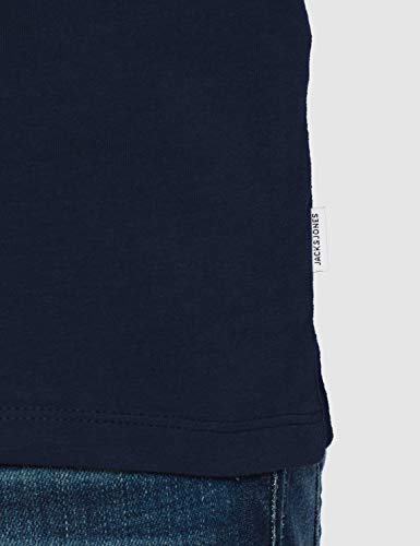 Jack & Jones Jjeorganic Basic tee SS O-Neck Noos Camiseta, Azul (Navy Blazer Detail: Slim), Large para Hombre