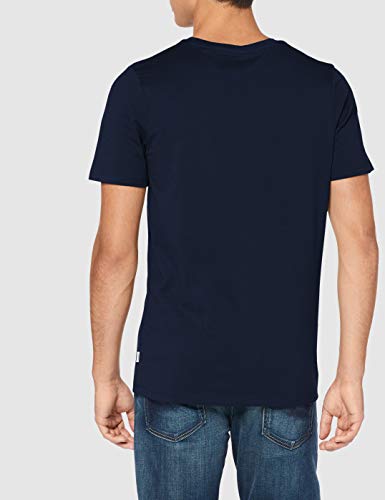 Jack & Jones Jjeorganic Basic tee SS O-Neck Noos Camiseta, Azul (Navy Blazer Detail: Slim), Large para Hombre
