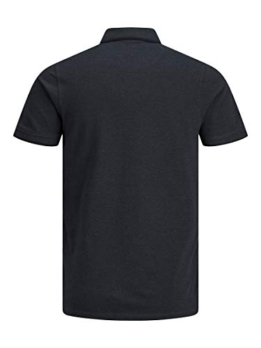 Jack & Jones Jjepaulos Polo SS Noos, Gris (Dark Grey Melange Detail: Slim Fit - Melange), Large para Hombre