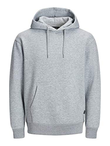 Jack & Jones Jjesoft Sweat Hood Noos Capucha, Gris (Light Grey Melange Fit: Relax), XL para Hombre