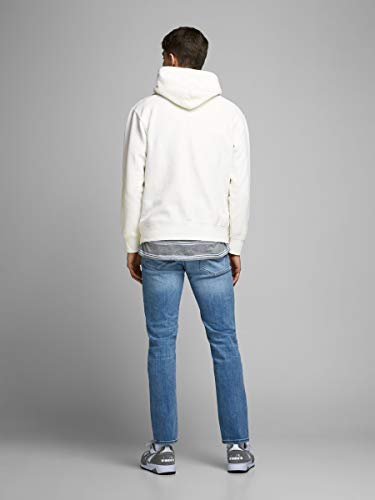 Jack & Jones JJESOFT Sweat Hood Noos Sudadera con Capucha, Blanco, S para Hombre